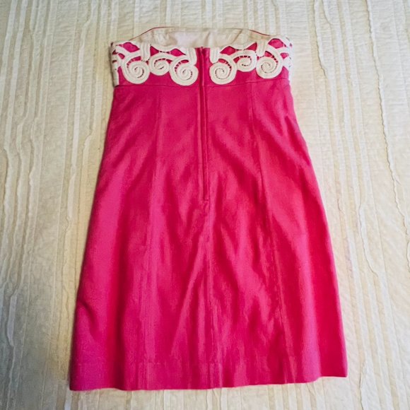 Lilly Pulitzer Pink Bowen Bodice Lace Mini Dress - Picture 5 of 5